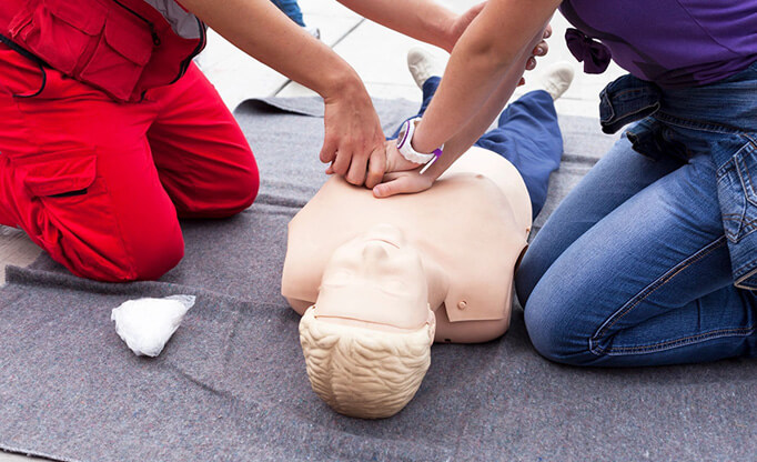 CPR and First Aid Training Medical Procedure